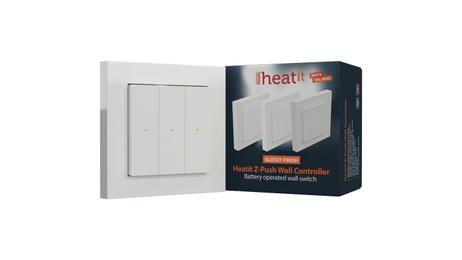 Heatit Z-Push Wall Controller RAL 9003 G Z-Wave (4512647)