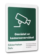 Reolink klistremerke - "Området er kameraovervåket" selvklebende vinyl - 80x110mm