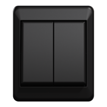 ELKO Kronevender/serievender bryter påvegg RS16 sort