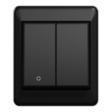 ELKO 2+1 pol bryter påvegg RS16 sort (1411863)