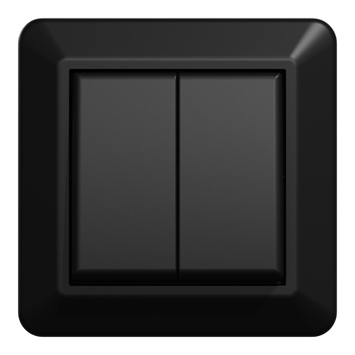 ELKO Kronevender/serievender bryter innfelt RS16 sort