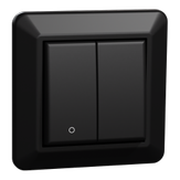 ELKO 2+1 bryter innfelt RS16 sort (1410234)