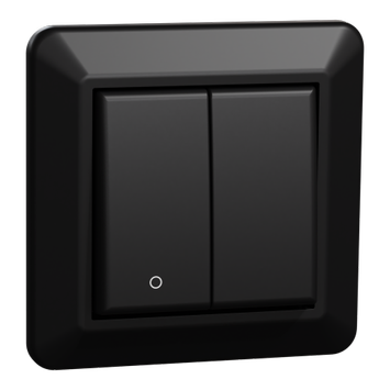 ELKO 2+1 bryter innfelt RS16 sort