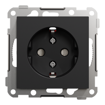 ELKO Enkel stikkontakt RS16 sort