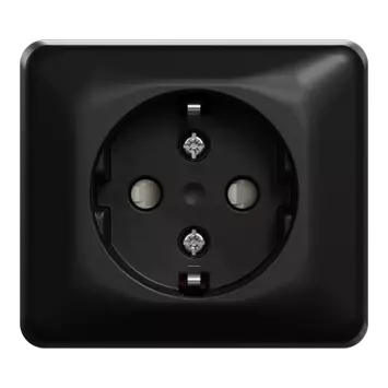 ELKO Enkel stikkontakt m/jord påvegg RS16 sort