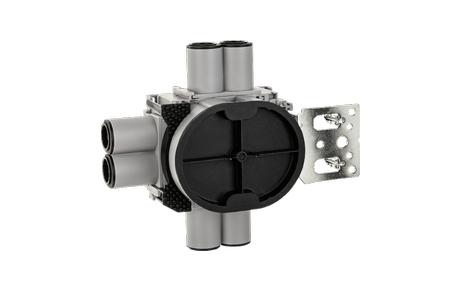 SG Veggboks 9/12mm 6-løp horisontal stender 1,5 Grå