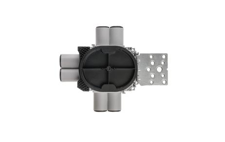 SG Veggboks 9/12mm 6-løp horisontal stender 1,5 metall Grå