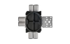 SG Veggboks 9/12mm 6-løp vertikal stender 1,5 metall Grå