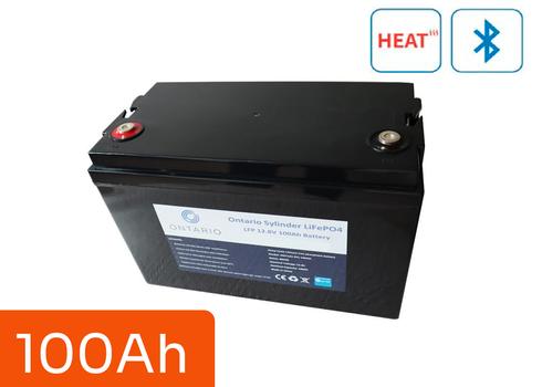 Ontario PRO X Heat 12.8V 100Ah LiFePO4 lithium batteri (med varme og blåtann) (ONT12V-SYL-100AH-H)