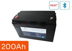 Ontario PRO X Heat 12.8V 200Ah LiFePO4 lithium batteri (med varme og blåtann)