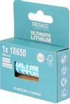 Deltaco Ultimate Lithium, 3.6V, 18650, 1-pk (ULT-18650-1P)