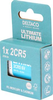 Deltaco Ultimate Lithium, 6V, 2CR5, 1-pk (ULT-2CR5-1P)