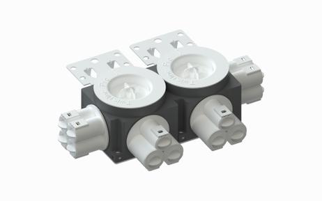 R-Line Veggboks 2x60-71mm 14 løps 16/20mm