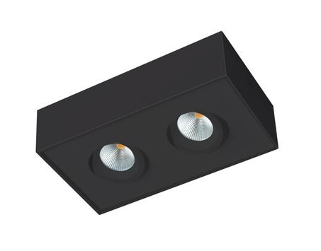 R-Line Saturn Cube 360 2x8W Antiglare 2700K Matt Sort IP44