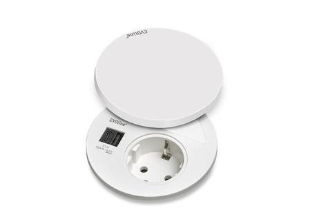 EVOline Circle80 DisQ - hvit 15W magnetisk hurtiglader