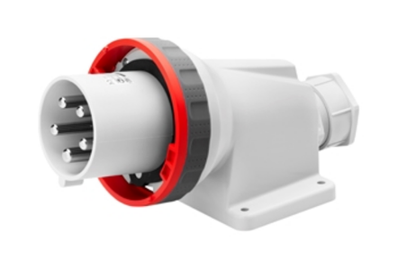 Gewiss Støpsel 63A 2P+J 230V 6H IP67 for vegg GW61448