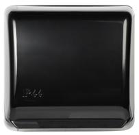 ELKO Stikkontakt enkel påvegg jord AS1054 IP44 Sort