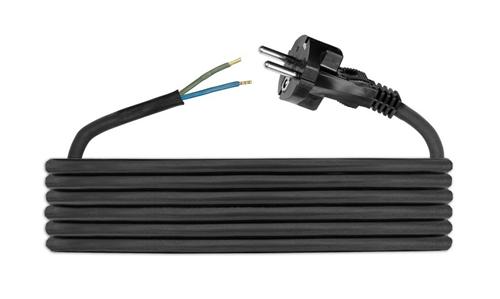 Pawbol Nettledning med støpsel 3G1,5mm2 3m Sort (D3522)