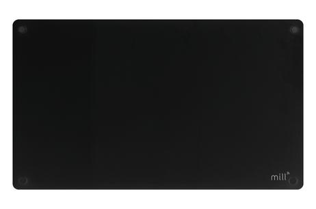 Mill Glass WiFi Gen 3 panelovn 700W (sort) Glass, WiFi + Mill-app, strømbesparende PID-teknologi, våtromsgodkjent, 12 m²