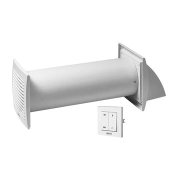 Europlast E-EXTRA Ventilator med varmegjenvinning Ø150mm med veggbryter Hvit (4750492023822)