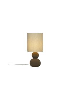 Aneta Lighting KALAMATA bordslampa,  brun, E27 skjerm inkludert (7041661275904)