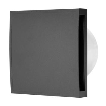 Europlast E-EXTRA Elektrisk vifte Ø100mm m/deksel, timer og fuktsensor Antrasitt