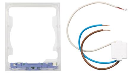 ELKO Plus Plus ramme m/blått lys/tra 86 1,5-hull