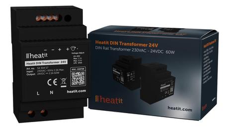 Heatit DIN Transformer 230VAC-til-24VDC (5430457)