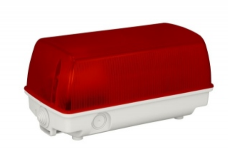 Pawbol Vegglampe Sezar E27 Grå/Rød IP54