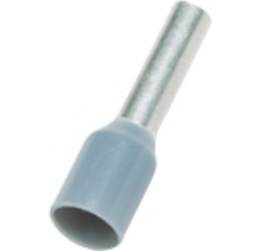   Isolert Endehylse 4mm2/10mm Grå (100stk) (2029740/100)