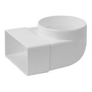 Europlast Bøying/overgang fra flatkanal 110x55 mm til Ø100 mm rør KLD