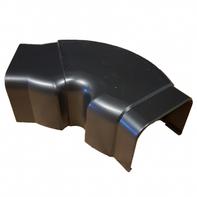 Vecamco Regulerbart bend til kanal 80x60mm Sort