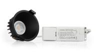 Tundra Flow Downlight 8W 2000-2800K Matt Sort (TU1038-DTWBL)