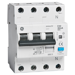General Electric Jordfeilautomat 3P+N C-25A 30mA 6kA 4mod DMA63N