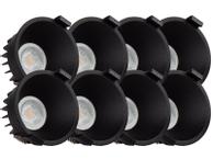 Tundra Flow Downlight 8W 2000-2800K Matt Sort 8pk (1500032345S9849)