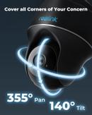 Reolink Argus PT 5MP – svart batteridrevet Wi-Fi Pan & Tilt-kamera (Argus-PT-5MP-BK)