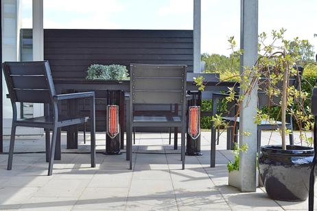 IMUS terrassevarmer med "Safe Touch"-teknologi kun 67cm høy - 550W (tilsvarer 1500W*) (526-1180)