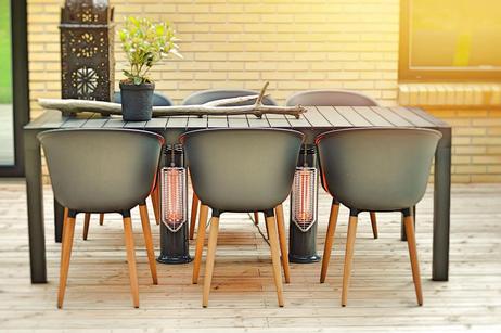 IMUS terrassevarmer med "Safe Touch"-teknologi kun 67cm høy - 550W (tilsvarer 1500W*) (526-1180)