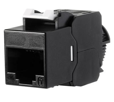 SG RJ45 Jack Cat6 Sort Uskjermet