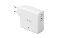 Deltaco USB-C-vegglader med innebygd powerbank og GaN-teknologi,  9600 mAh, hvit (PB-Q1004)