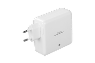Deltaco USB-C-vegglader med innebygd powerbank og GaN-teknologi,  9600 mAh, hvit (PB-Q1004)