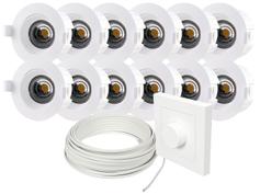 Tundra Swan Downlightpakke 12pk 2700K IP44 Matt Hvit