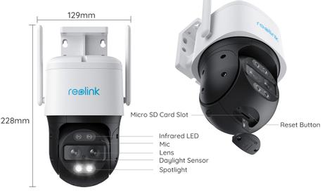 Reolink TrackMix Wi-Fi (W760) - 4K overvåkningskamera med 2 linser og automatisk objektfølging (RLC-W760)