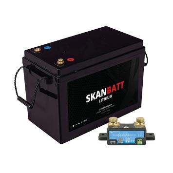 Skanbatt LiFePO4 Batteri 12V 200Ah m/Victron SmartShunt Bluetooth-modul
