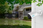 Reolink Argus Eco - hvitt (B320-W) trådløst overvåkningskamera Wi-Fi 2.4GHz, 1920x1080,  IP65, oppladbart (RLC-B320-W)