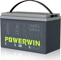 Powerwin BT100 12.8V 100Ah LiFePO4 litiumbatteri for båt, hytte, campingvogn og bobil (forbruk)