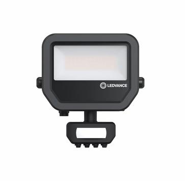 LEDVANCE Lyskaster m/sensor 17W/ 2200lm 830 IP65 Sort (4099854309489)