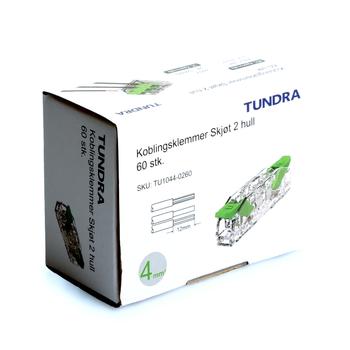 Tundra Koblingsklemmer 2 hull 60-pk Skjøt (TU1044-0260)