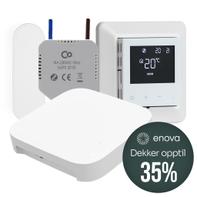Futurehome Enova pakke varmekabler og varmtvannsbereder hvit