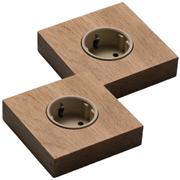 Kjaer + Loege KLOSS 2-pk Stikk Kvadrat Natur Eik